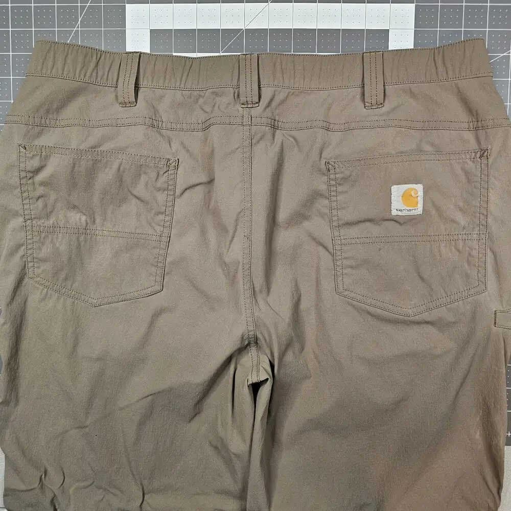 Carhartt Force Pants Mens 38x34 Green Ripstop Nylon Pocket Work Outdoor Stretch - Picture 9 of 16